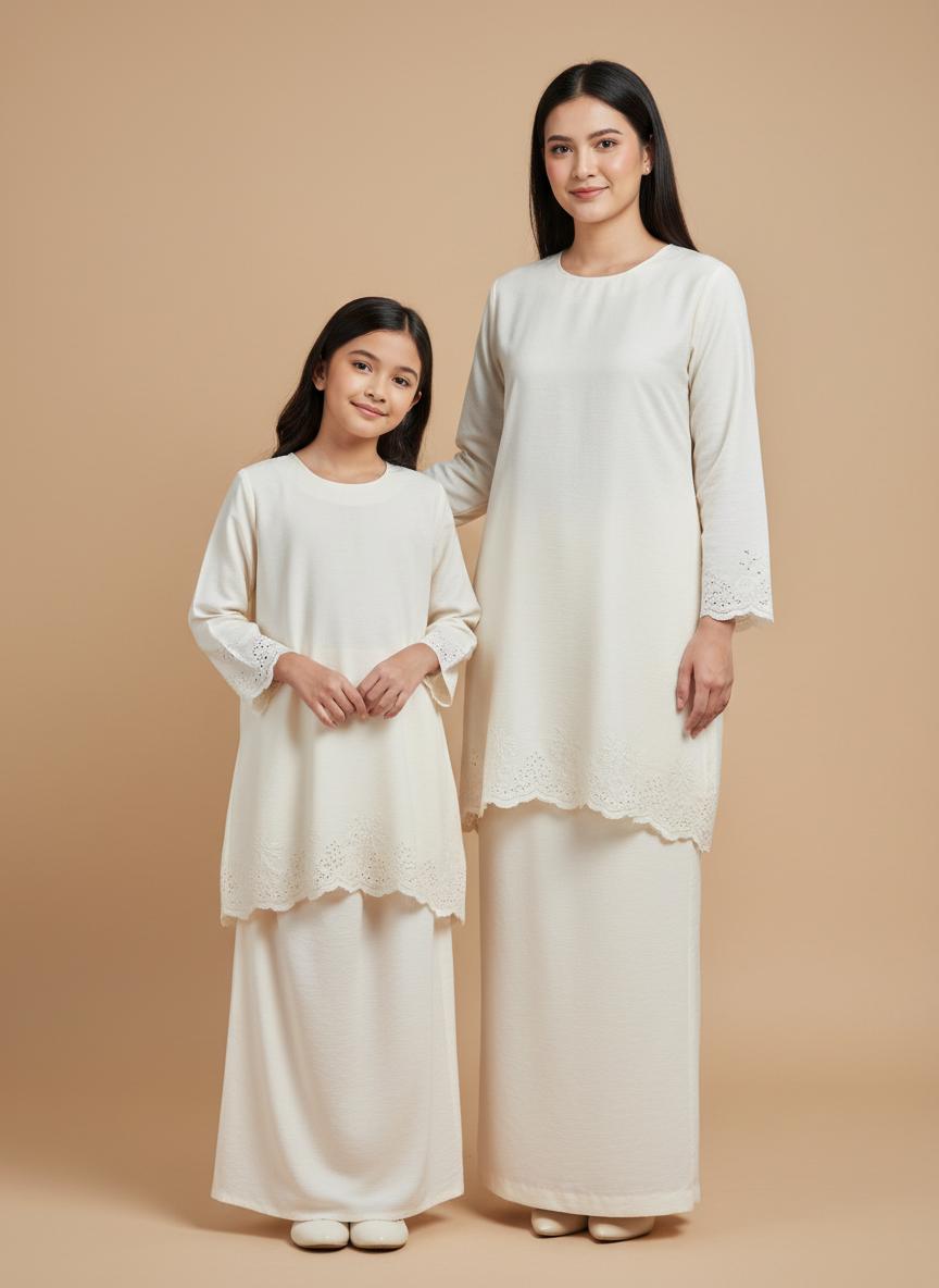 Emily Kurung Kid in Offwhite
